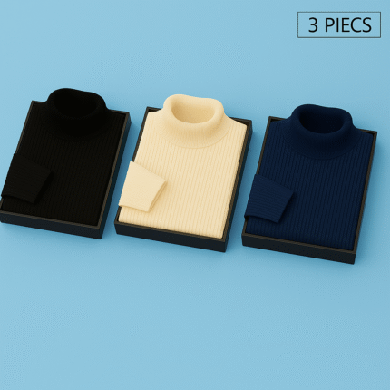 3 Pics Mens Premium Winter High Neck(Black,Brawn,Blue)