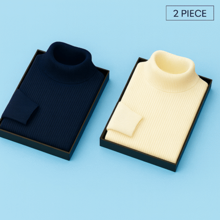 2 Pics Mens Premium Winter High Neck(Blue,Brown)