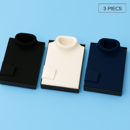3 Pics Mens Premium Winter High Neck(Black,White,Blue)