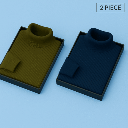 2 Pics Mens Premium Winter High Neck(Olive,Blue)